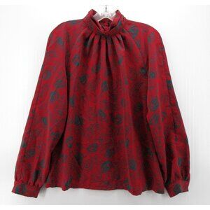 VINTAGE Pendleton Top Large Miss Sophisticates Cottage Blouse 90s USA